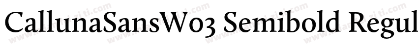 CallunaSansW03 Semibold Regular字体转换
